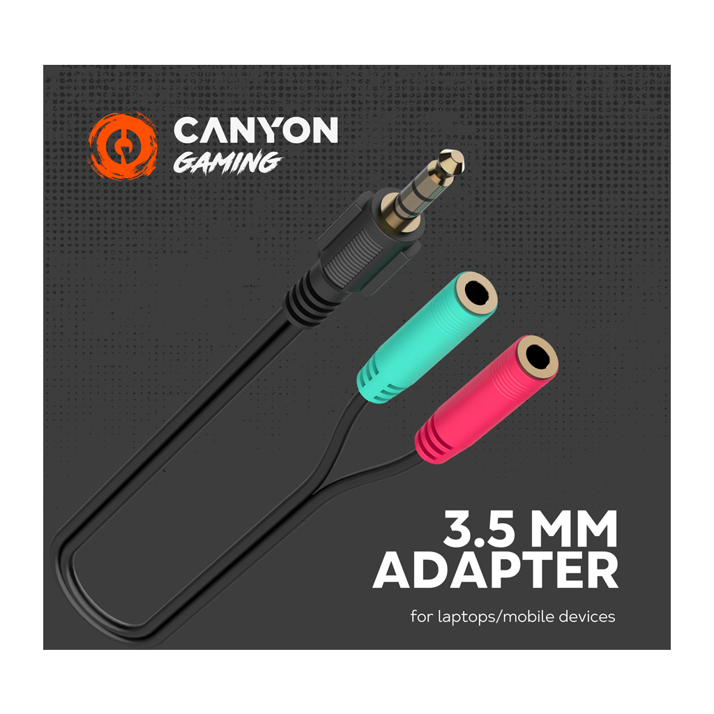 Навушники Canyon Interceptor GH-8A Black-Orange (CND-SGHS8A) - зображення 5