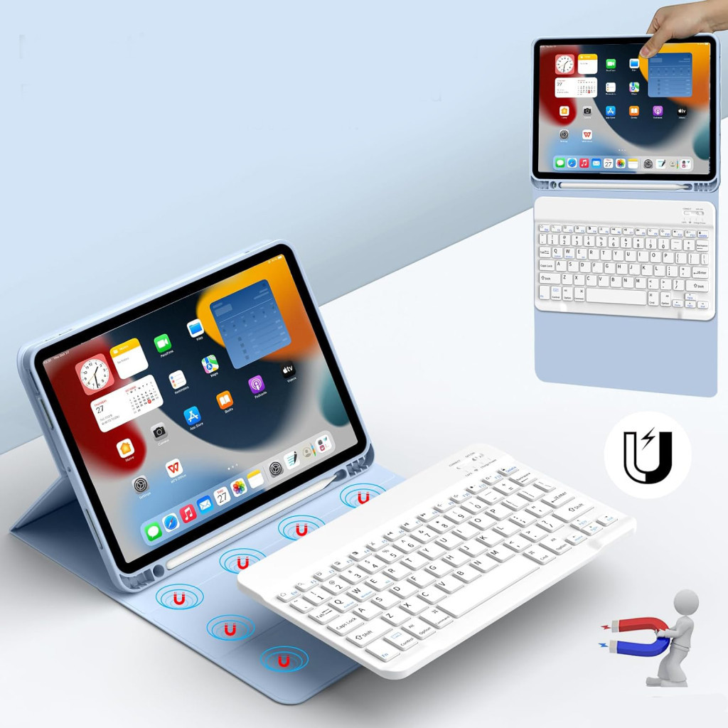 Чохол до планшета BeCover Keyboard Apple iPad Air (4/5) 2020/2022 10.9" Light Blue (711146) - зображення 5