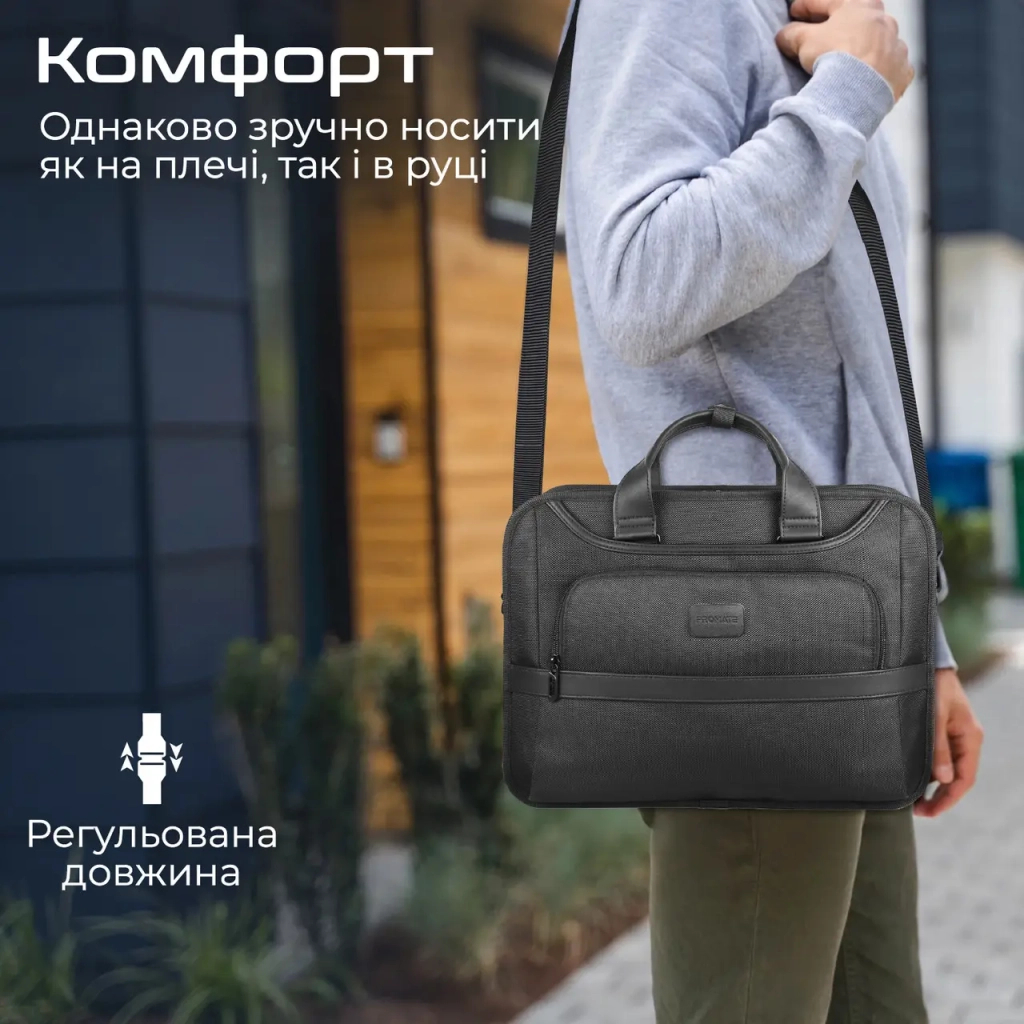 Сумка для ноутбука Promate 15.6" Paramount-MB Black (paramount-mb) - зображення 6