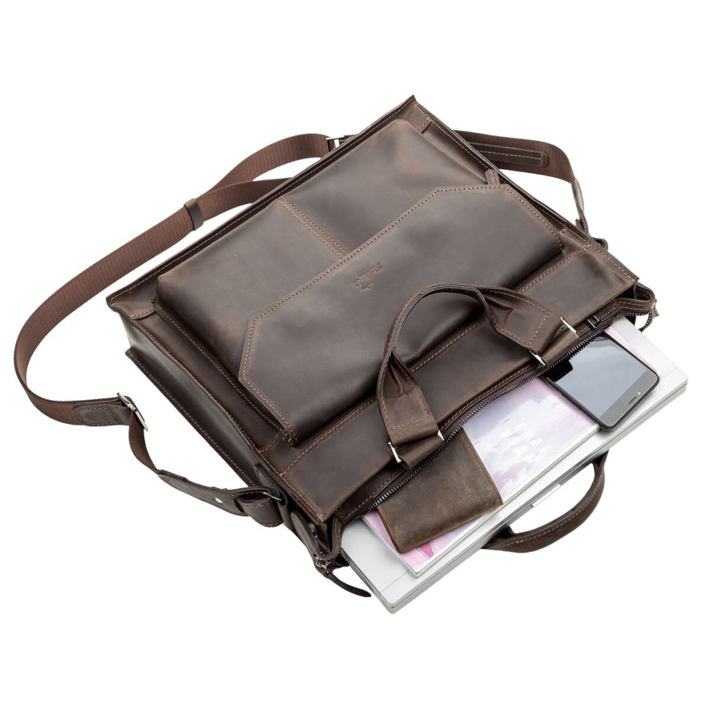 Сумка Shvigel Шкіряна Коричнева (11109) - зображення 5