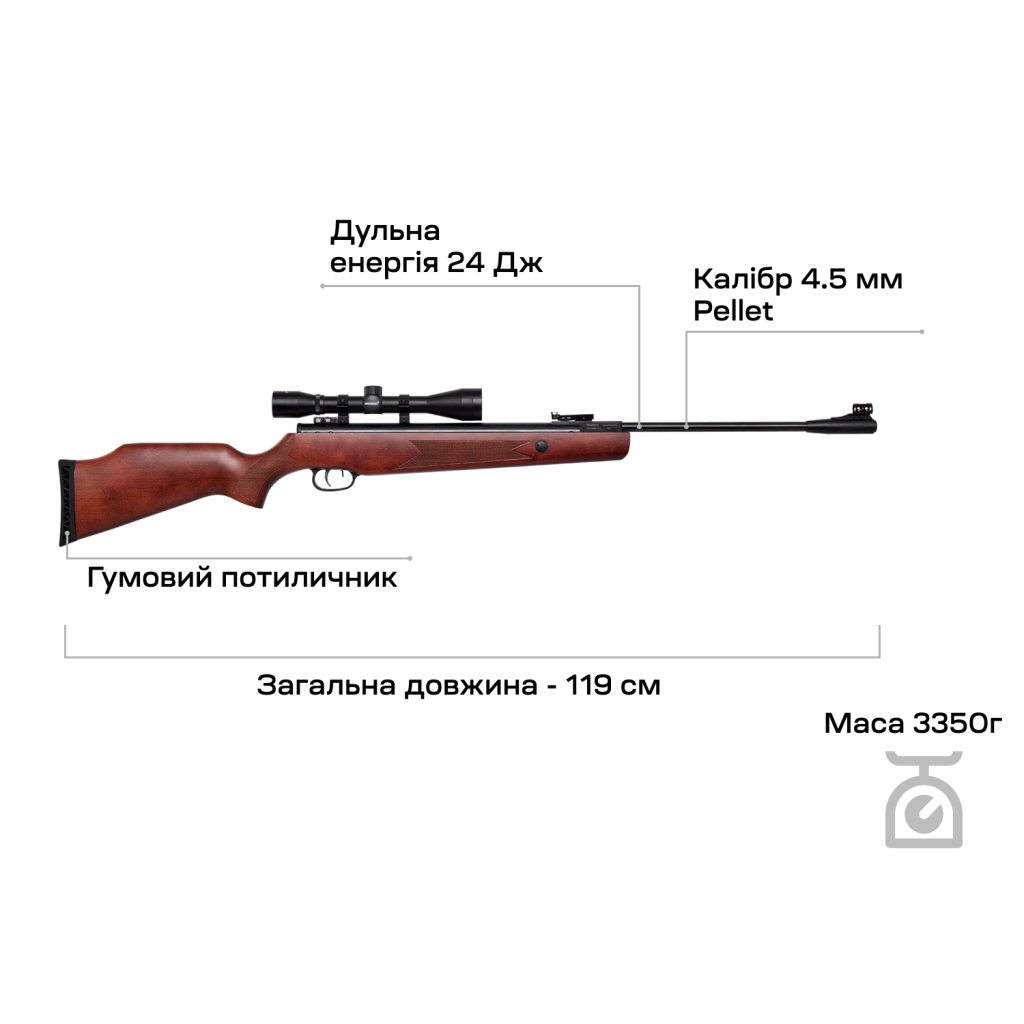 Пневматична гвинтівка Hammerli Hunter Force 1000, OП 6х40 (2.4949) - зображення 10