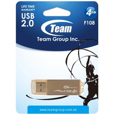 USB флеш накопичувач Team 4GB F108 Brown USB 2.0 (TF1084GN01) - зображення 2