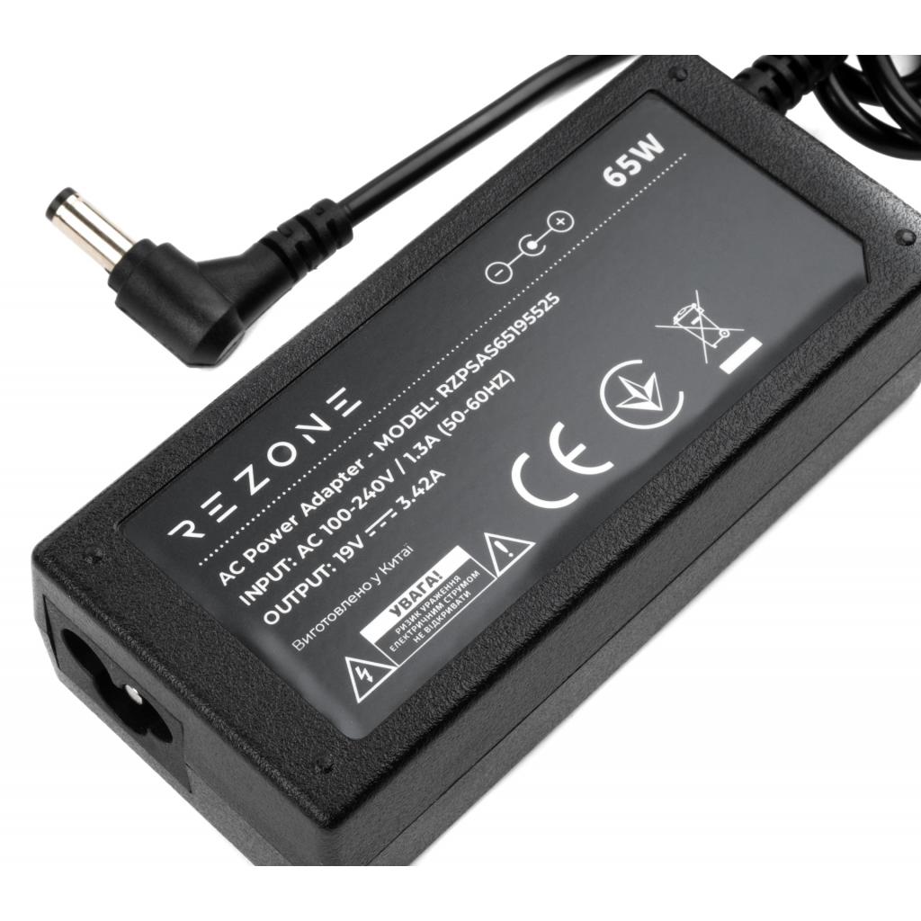 Блок живлення до ноутбуку Rezone ASUS 65W 19V 3,42A 5.5*2.5 (RZPSAS65195525) - зображення 3