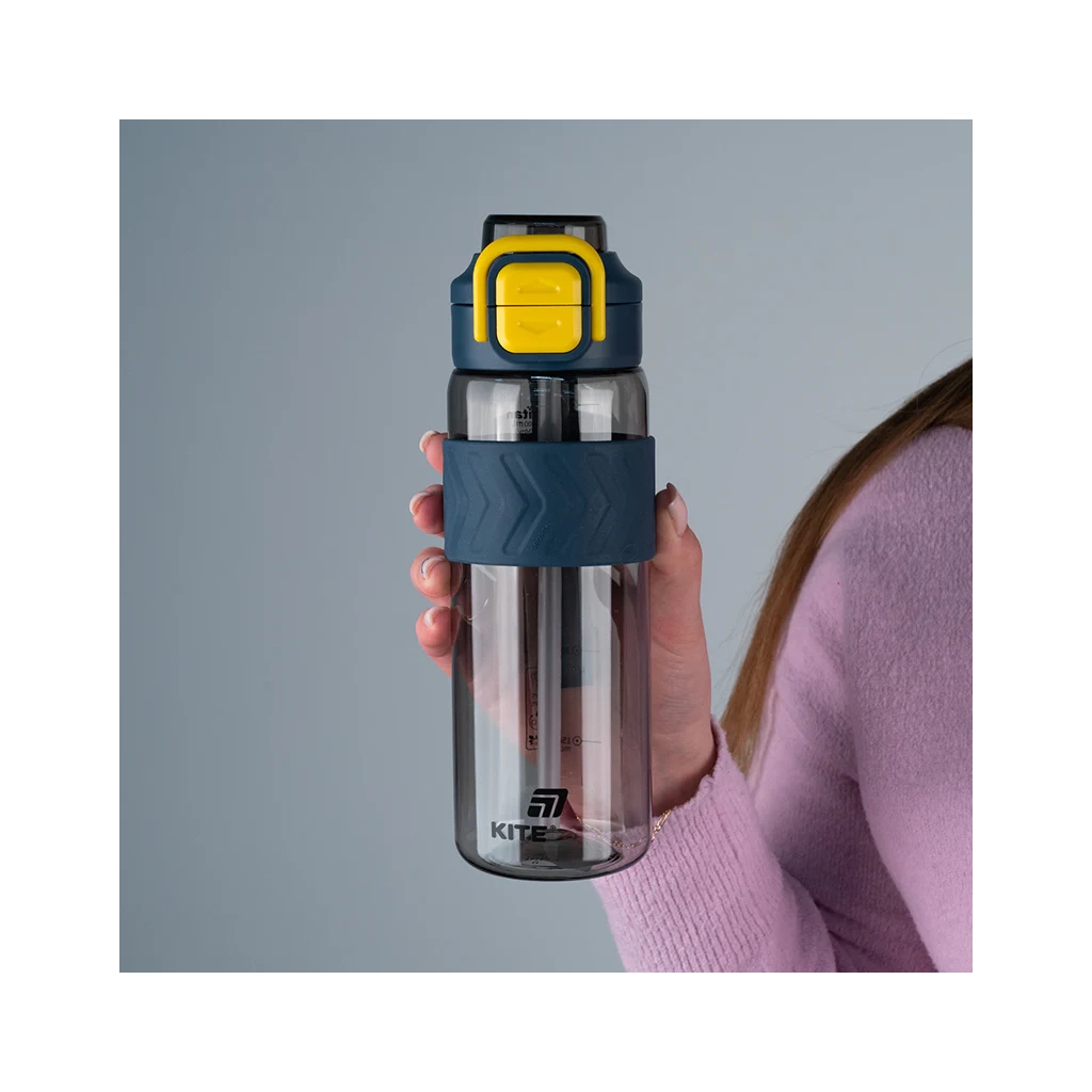 Поїльник-непроливайка Kite 800 мл, сіро-жовта (K25-1234-1) - зображення 5