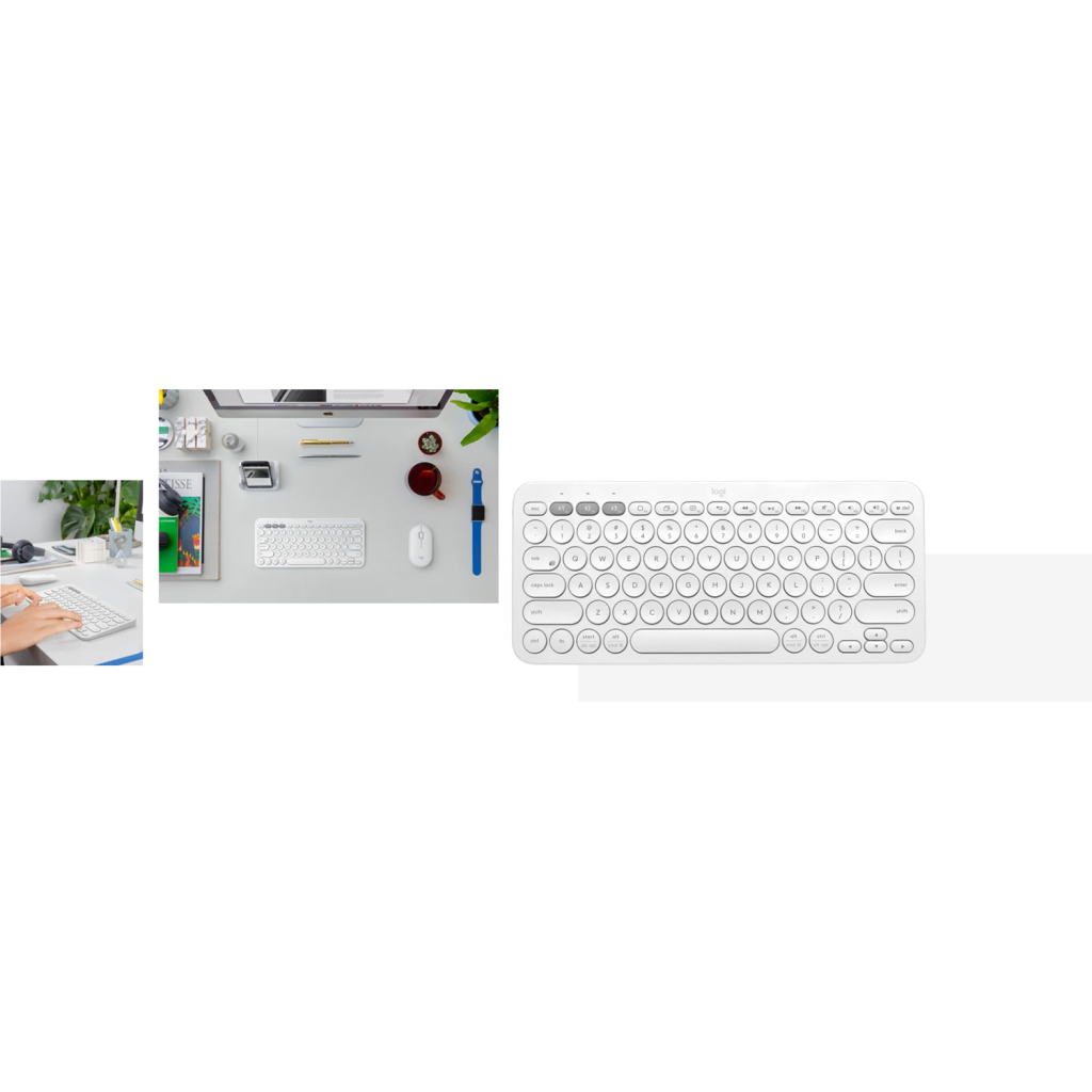 Клавіатура Logitech K380s Multi-Device Bluetooth UA White (920-011852) - зображення 7