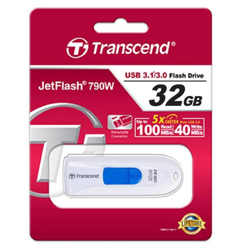 USB флеш накопичувач Transcend 32GB JetFlash 790 USB 3.1 (TS32GJF790W) - зображення 5
