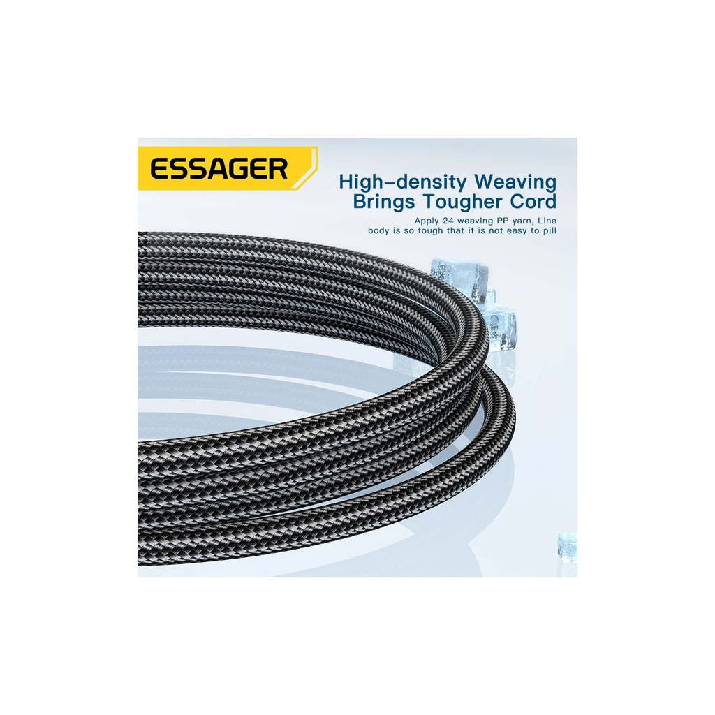 Дата кабель USB 2.0 AM to USB-C 1.0m 120W blue Essager (EXC120-CG03-P) - picture 7