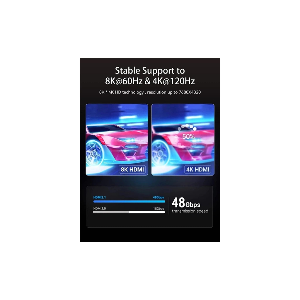 Кабель мультимедійний HDMI M to HDMI M 1.0m 8K black VENTION (AANBF) - picture 8