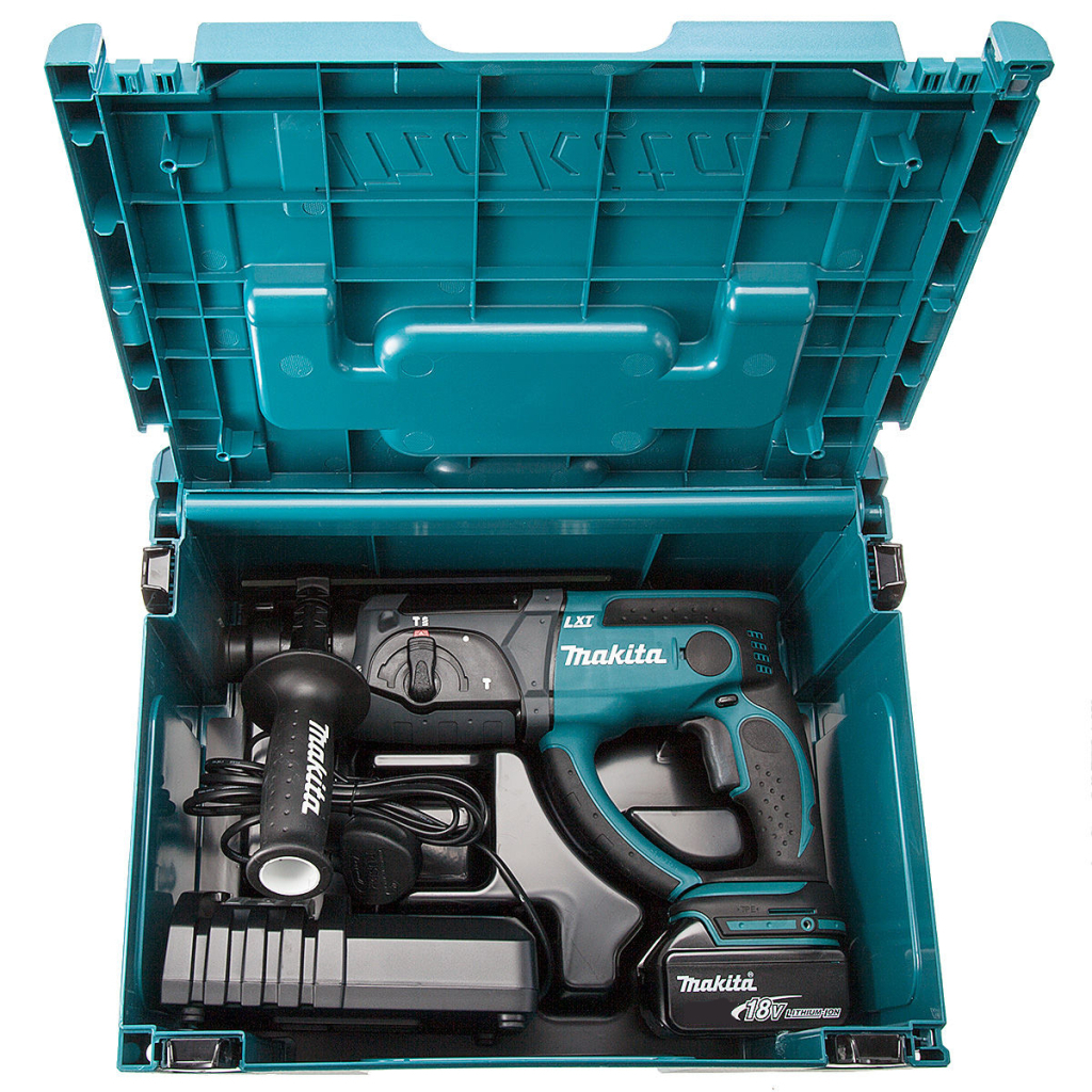 Перфоратор Makita DHR202RFJ SDS-PLUS LXT, 18В, 3Ah х 2шт, DC18RC, Makpac - зображення 2