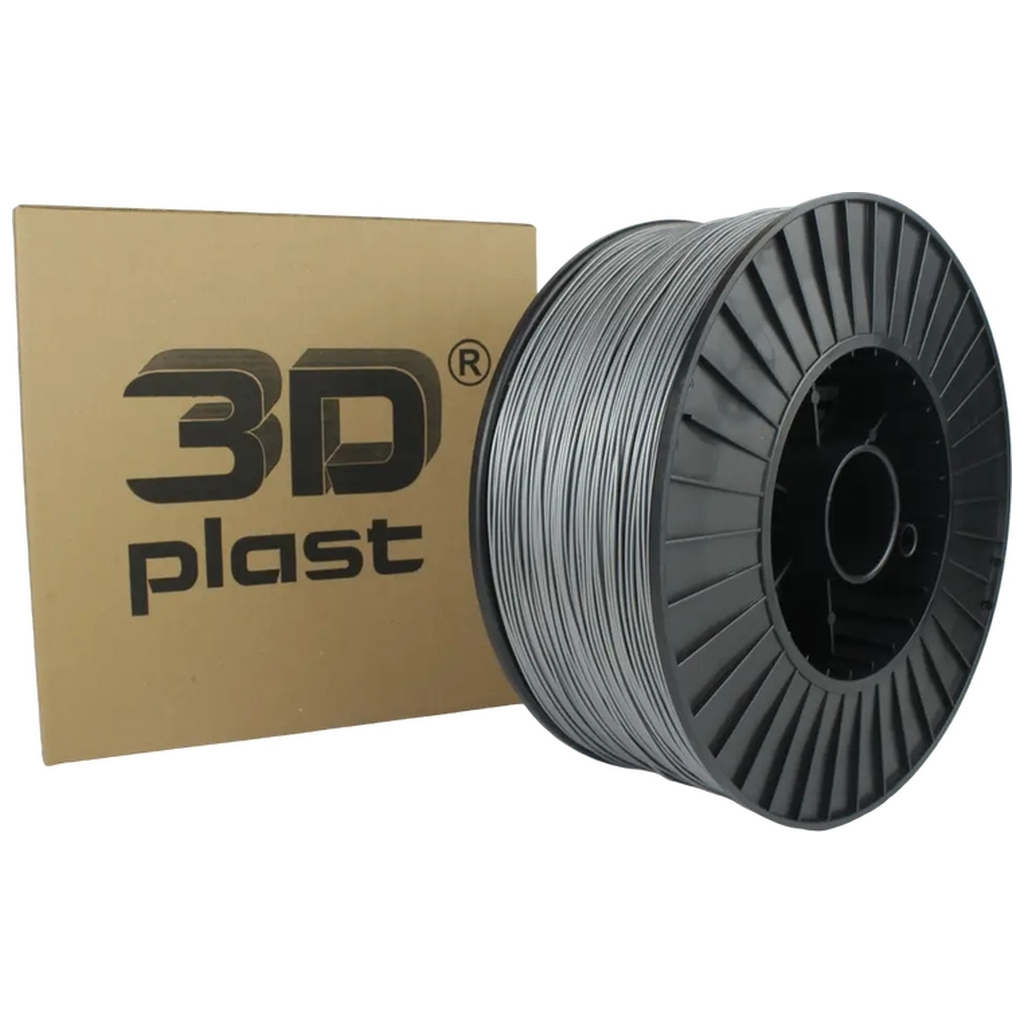 Пластик для 3D-принтера 3Dplast PETG 1.75мм, 3кг, gray metallic (3DPTG1753GRMT) - зображення 1