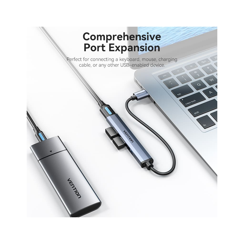 Концентратор VENTION USB 3.0 to 1xUSB 3.0 + 3xUSB 2.0 0.15m gray (CKOHB) - зображення 7