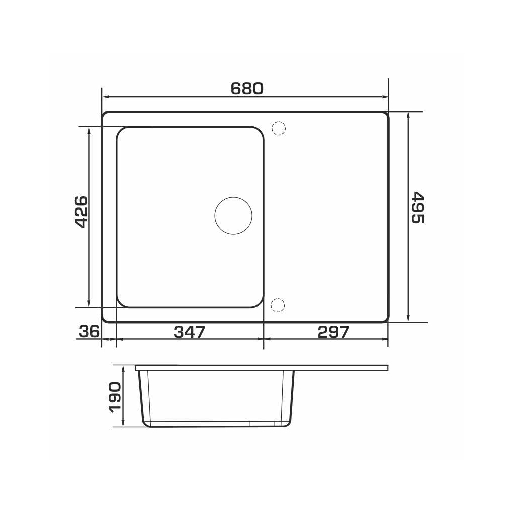 Мийка кухонна GRANADO SALAMANKA gris (gr0608) - зображення 6