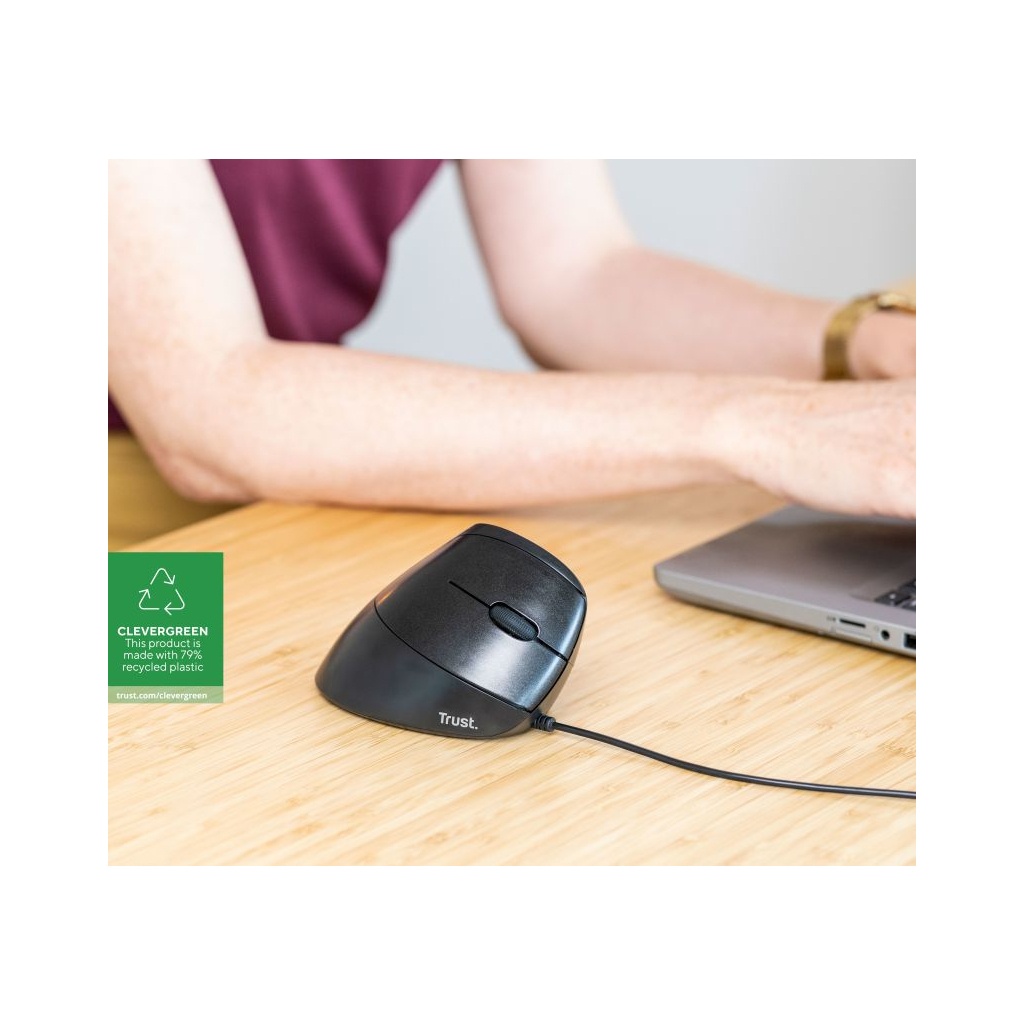 Мишка Trust Bayo Vertical Ergonomic ECO USB Black (24635) - зображення 9