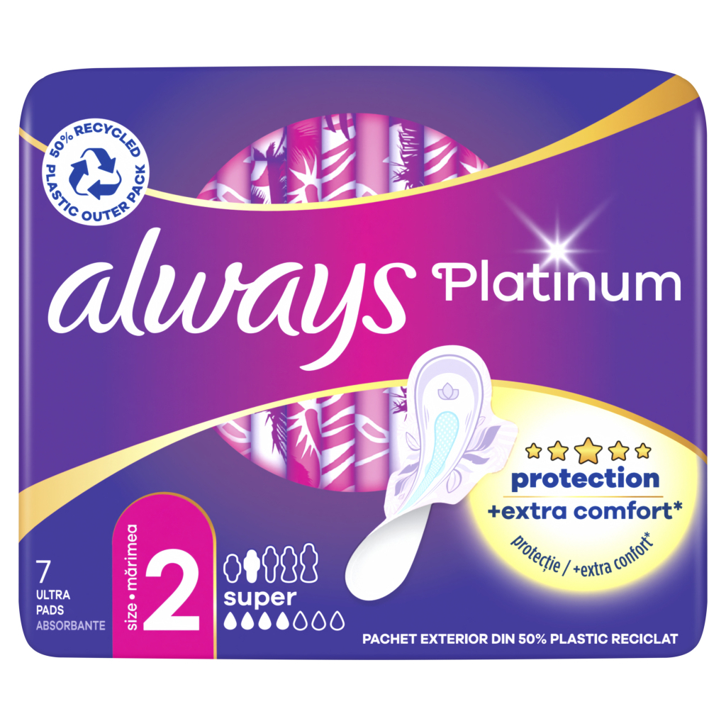 Гігієнічні прокладки Always Platinum Super (Розмір 2) 7 шт. (8001090444950) - изображение 2