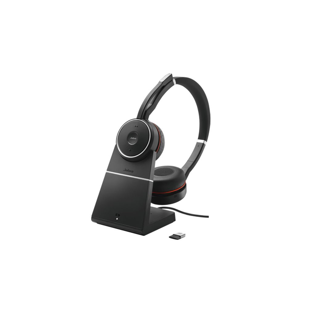 Навушники Jabra Evolve 75 SE MS stereo + with charging base (7599-842-199) - зображення 1