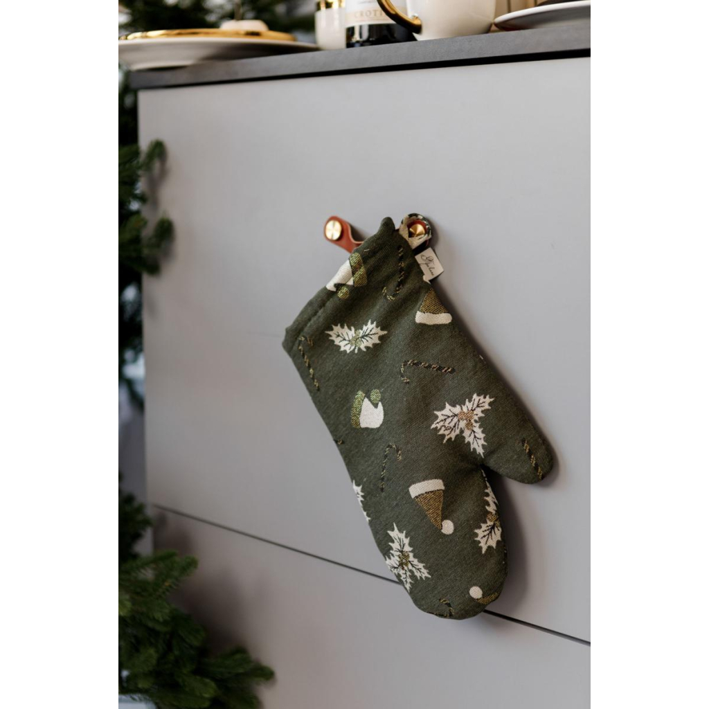 Кухонна прихватка Прованс Рукавиця Шапочки на зеленому (036844) - изображение 3