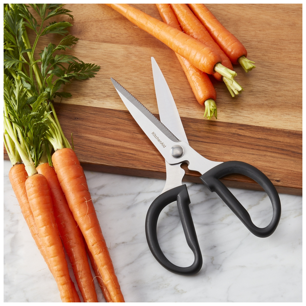 Кухонні ножиці KitchenAid Universal, з захисним чохлом на лезо, 21,1 см, чорні (KQG351OHOBE) - зображення 2