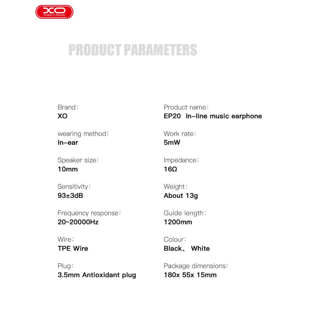 Навушники XO EP20 Black (EP20-BK) - зображення 3
