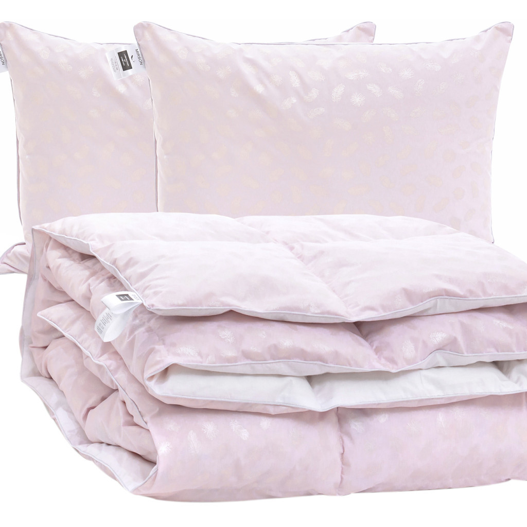 Ковдра MirSon Набір №2151 Bio-Pink Зима 50% пух 172х205 + подушки (2200003024883) - зображення 1