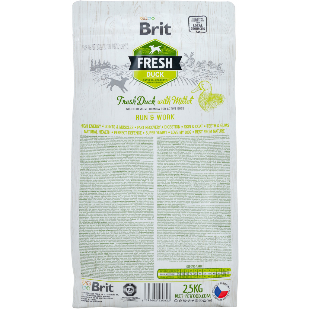 Сухий корм для собак Brit Fresh Duck/Millet Active Run and Work 2.5 кг (8595602530823) - зображення 2