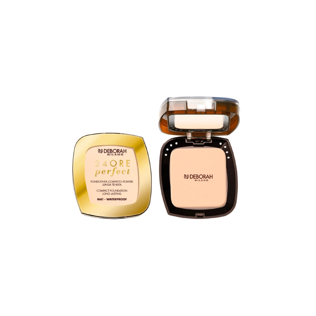 Пудра для обличчя Deborah 24Ore Perfect Compact Foundation Mat Waterproof 01R - Fair (8009518377279) - зображення 1