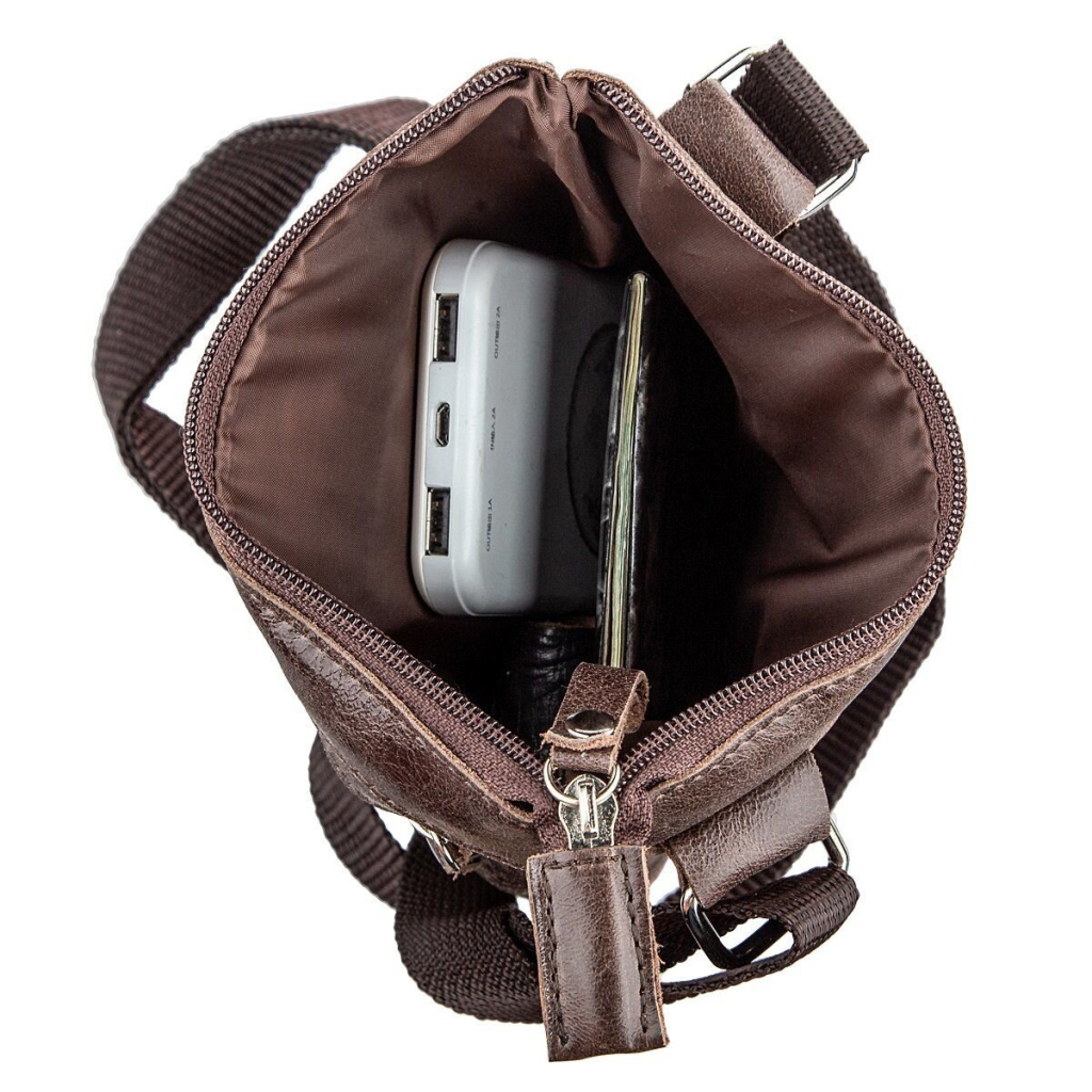 Сумка Shvigel З натуральної шкіри Коричнева (11136) - зображення 6