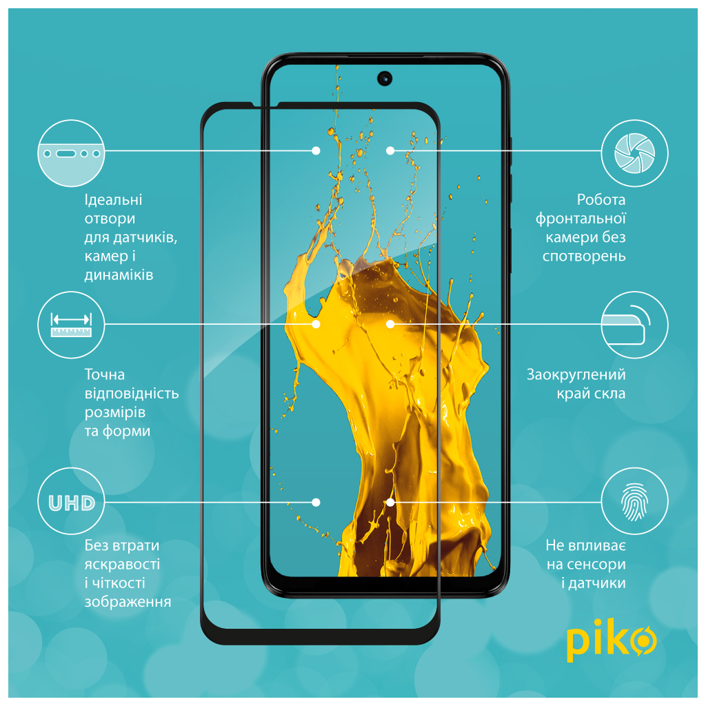 Скло захисне Piko Full Glue MOTO G14 Black (1283126577789) - зображення 2