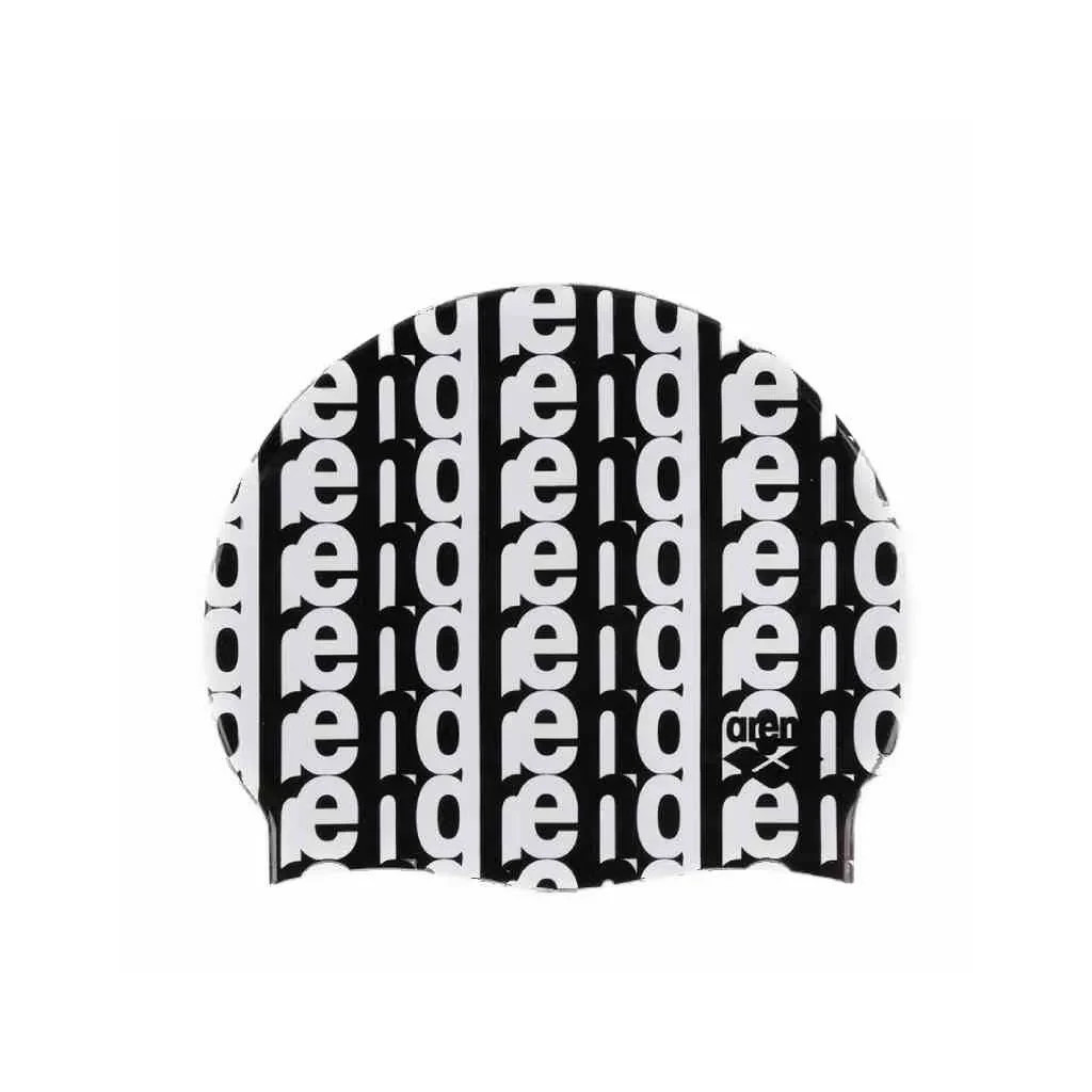 Шапка для плавання Arena Icons Team Stripe Cap 001463-201 чорний Уні OSFM (3468337190929) - зображення 1