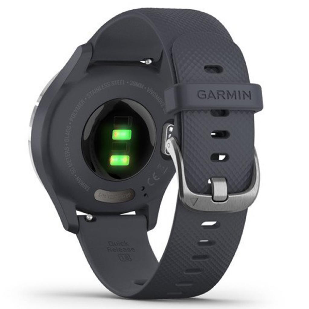 Смарт-годинник Garmin vivomove 3S, Silver, Granite Blue, Silicone (010-02238-20) - зображення 5