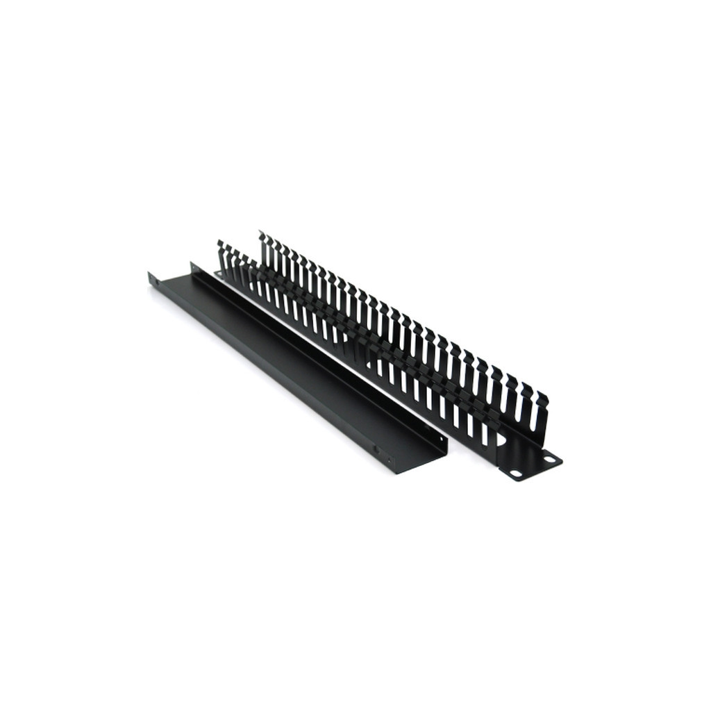 Кабельний організатор Voltronic 19" 1U/24Port з кришкою, корпус метал (26001) - зображення 2