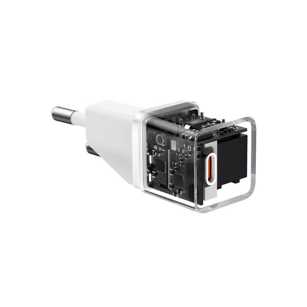 Зарядний пристрій Baseus GaN5 Fast Charger USB-C 20W white (CCGN050102) - изображение 5