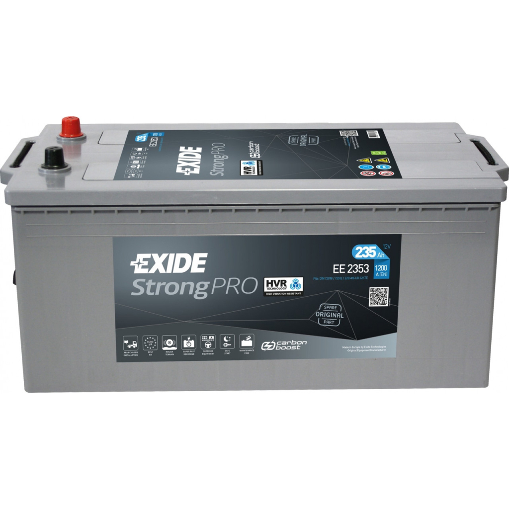 Акумулятор автомобільний EXIDE STRONG PRO EFB PLUS 235A (EE2353) - зображення 1