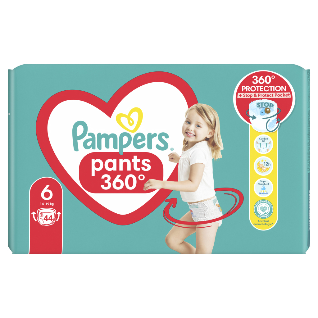 Підгузки Pampers трусики Pants Giant Розмір 6 (14-19 кг) 44 шт (8006540069356) - зображення 2