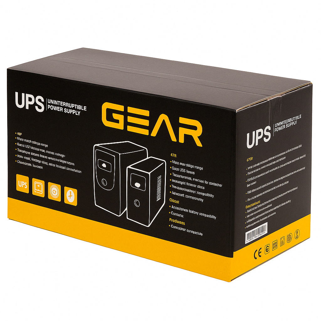 Пристрій безперебійного живлення GEAR GU-2000PLCD - зображення 3