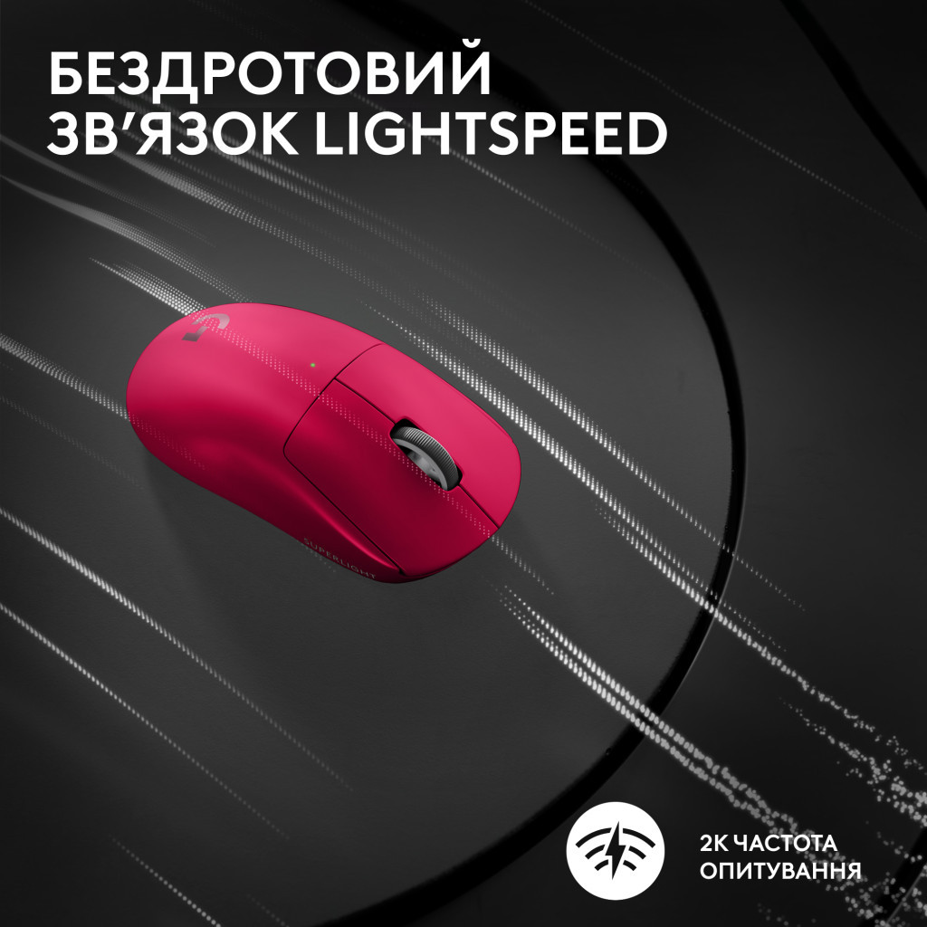 Мишка Logitech G Pro X Superlight 2 Lightspeed Wireless Magenta (910-006797) - зображення 9