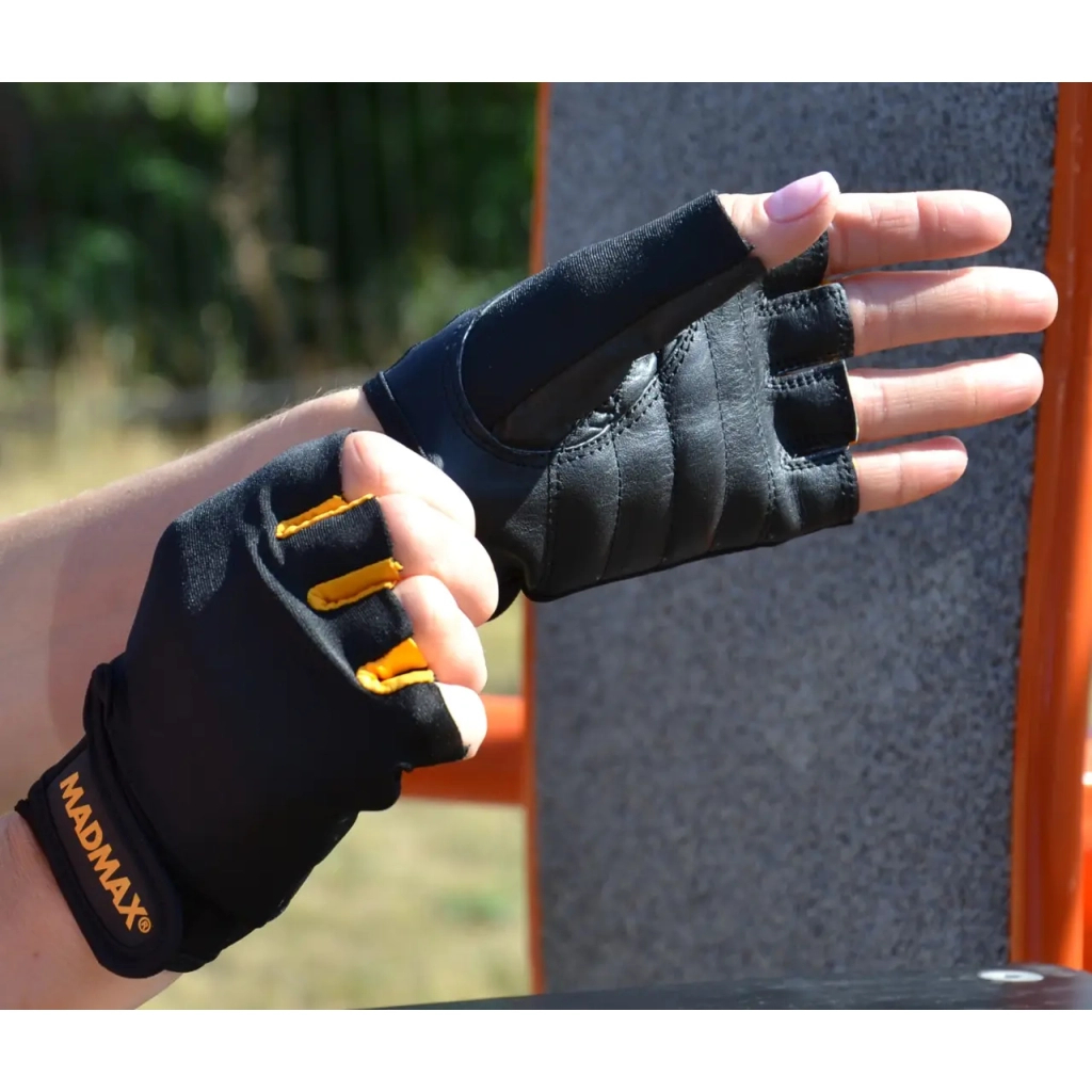 Рукавички для фітнесу MadMax MFG-251 Rainbow Orange M (MFG-251-ORG_M) - зображення 8