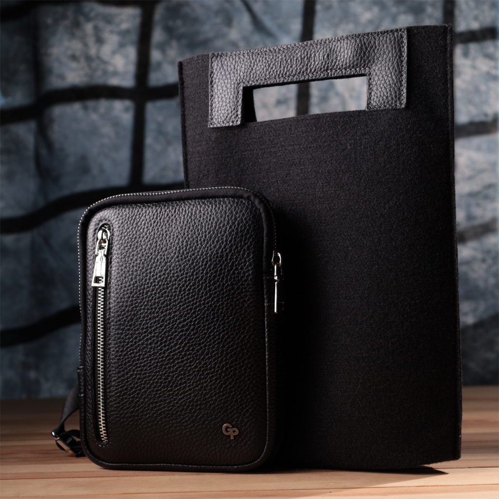 Сумка Grande Pelle Бананка з натуральної шкіри Чорна (22877) - зображення 12