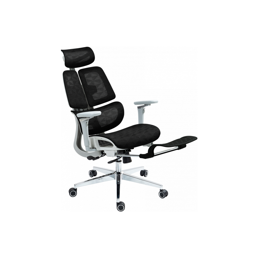 Офісне крісло GT Racer B-2450 White/Black - зображення 5