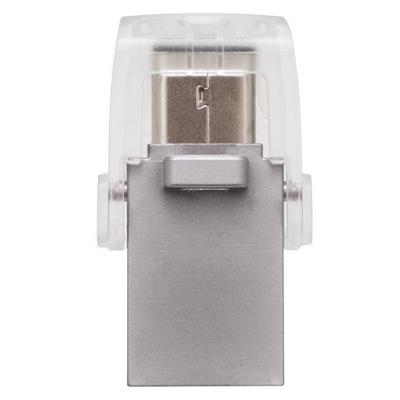 USB флеш накопичувач Kingston 128GB DataTraveler microDuo 3C USB 3.0/Type C (DTDUO3C/128GB) - зображення 3
