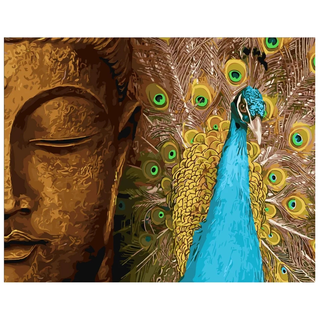 Картина по номерам Strateg Павич та божество 40х50 см (SY6233) - зображення 1