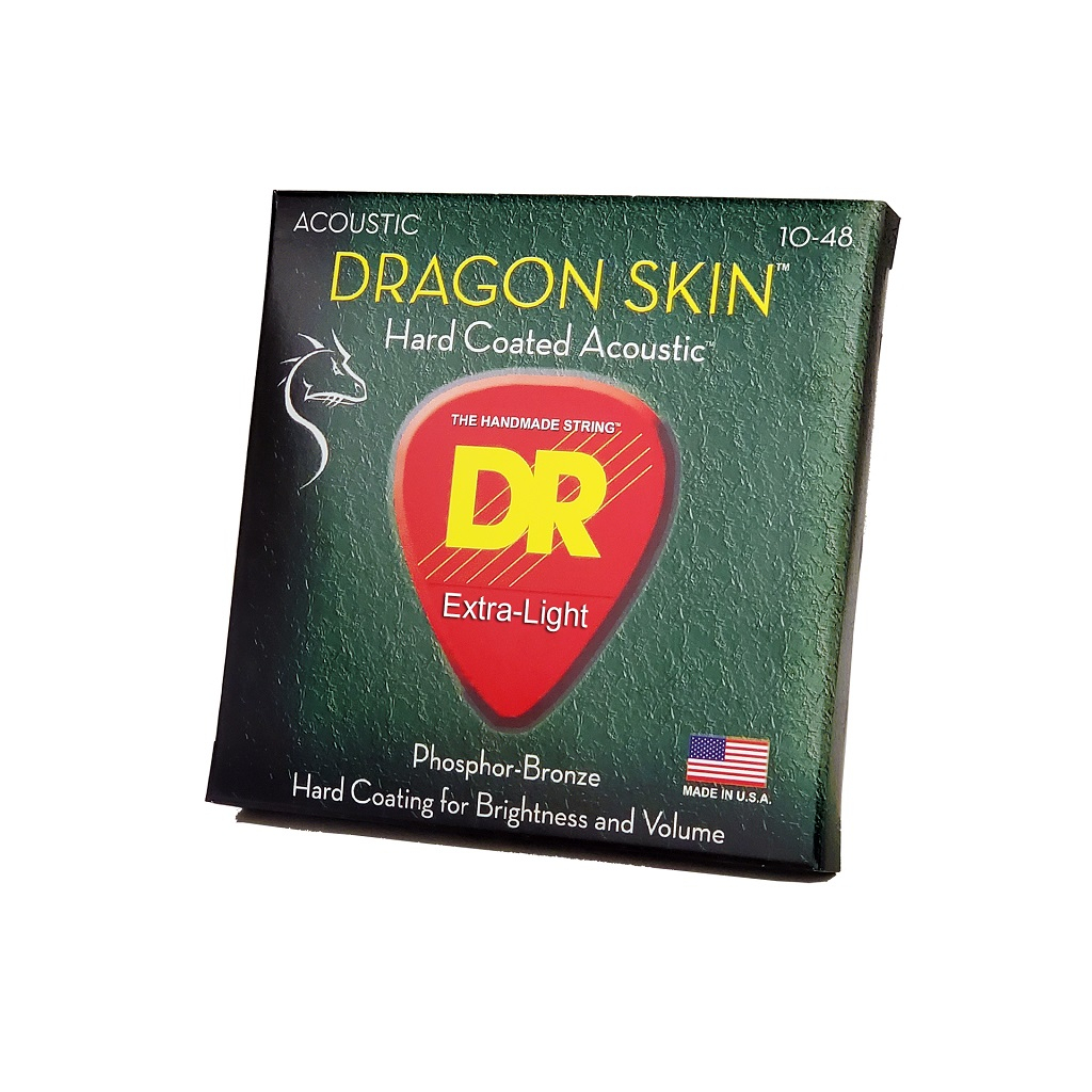 Струни для гітари DR Strings DRAGON SKIN Acoustic - Extra Light (10-48) (DSA-10) - зображення 2