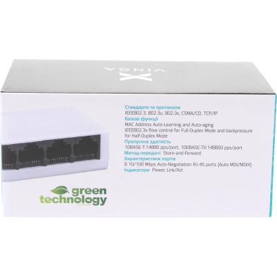 Комутатор мережевий Vinga FS-1008 - зображення 6