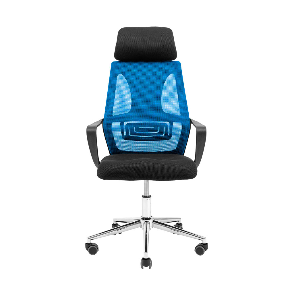 Офісне крісло Richman Профі Хром Піастра Сітка чорна + синя (ADD0003194) - зображення 2