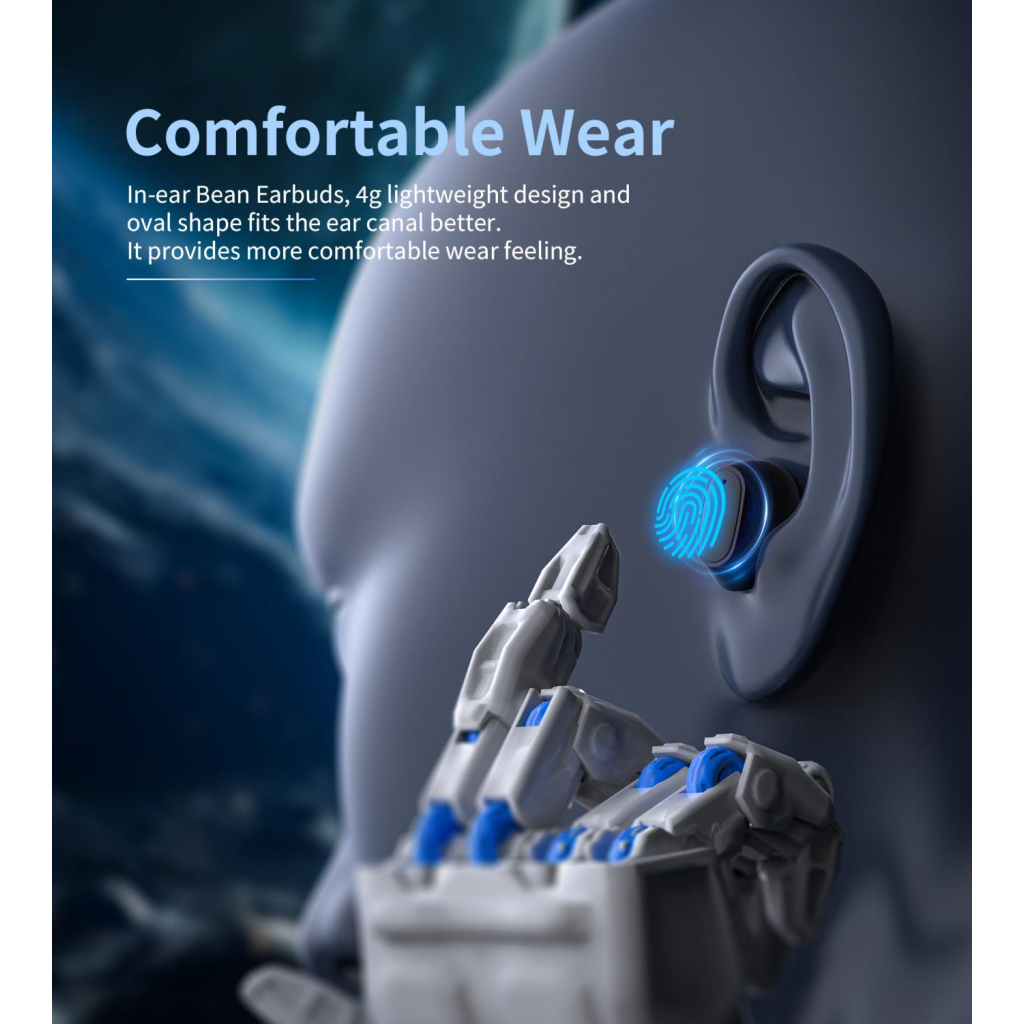 Навушники Choetech TWS Small Cube Black (BH-T23-BK) - зображення 5