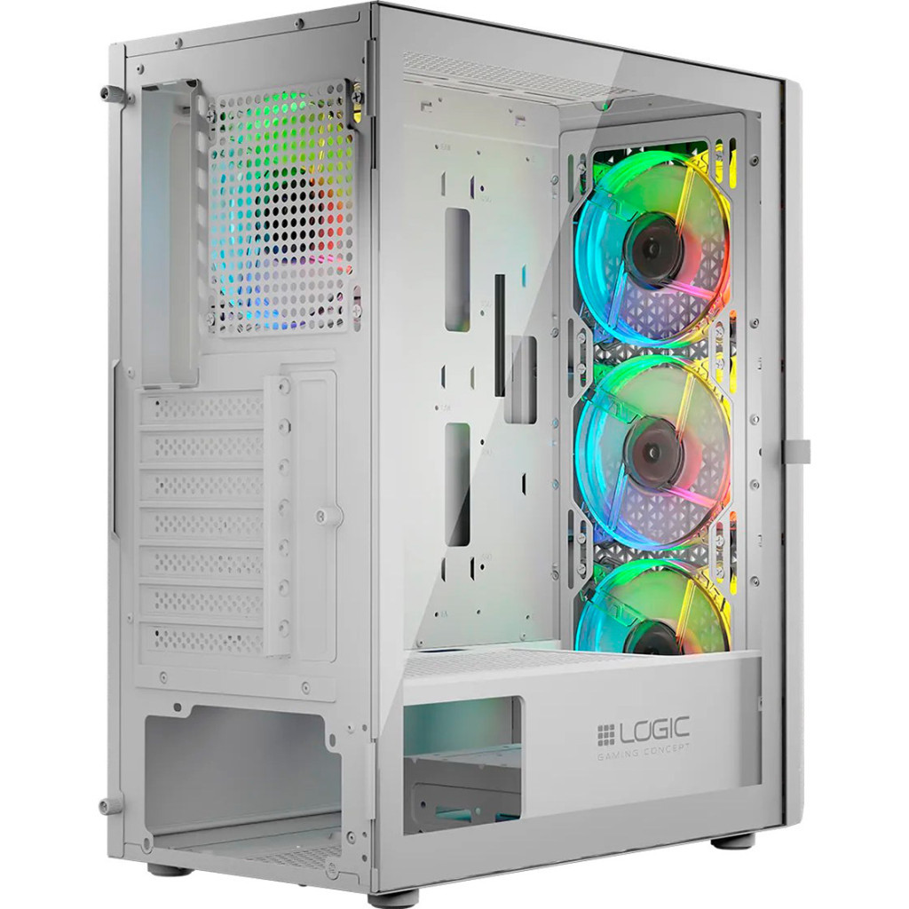 Корпус Logic concept ARAMIS MESH+GLASS ARGB fans 4x120mm WHITE (AT-ARAMIS-20-0000000-0002) - зображення 8