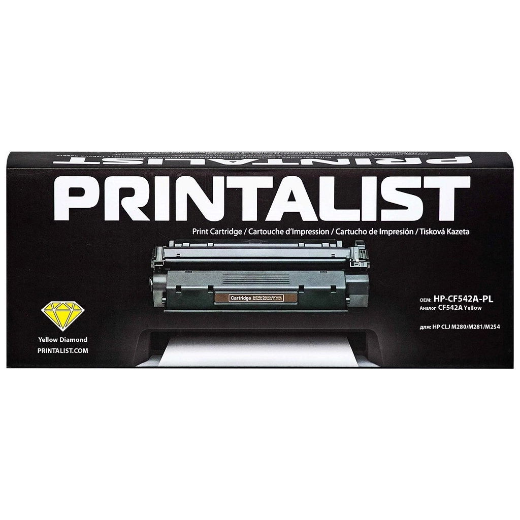 Картридж Printalist HP CLJ M280/M281/M254 CF542A Yellow (HP-CF542A-PL) - зображення 1