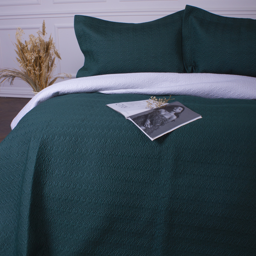 Покривало MirSon набір Imperial Green Line покривало 200х220 см + наволочки 50х70 см х 2 шт (2200007177974) - picture 2