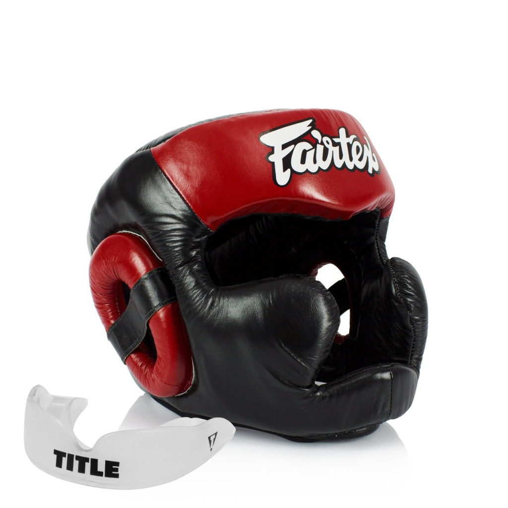 Боксерський шолом Fairtex HG13 Black/Red L (HG13_L_Black/Red) - зображення 1