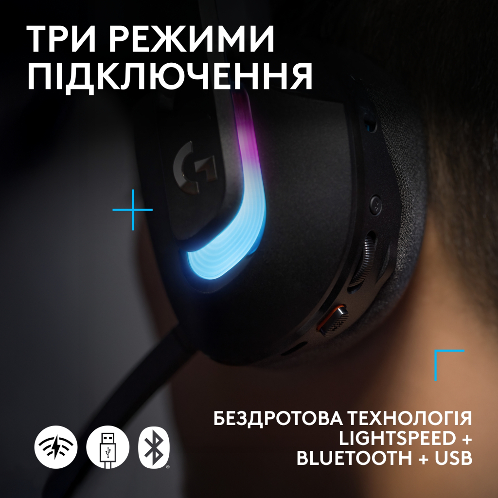 Навушники Logitech G522 Lightspeed Wireless Gaming Headset Black (981-001544) - зображення 7