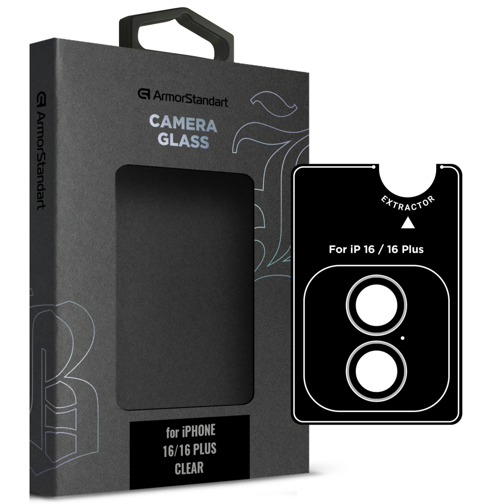 Скло захисне Armorstandart for Camera Supreme BI iPhone 16/16 Plus Clear (ARM79428) - зображення 1